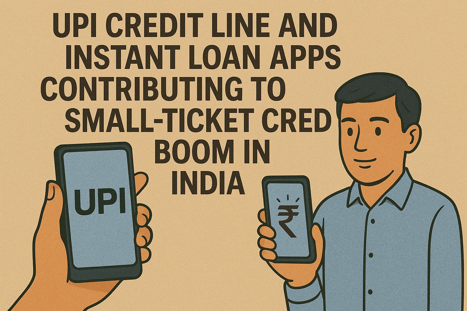 UPI credit line and instant loan apps contributing to small-ticket credit boom in India.