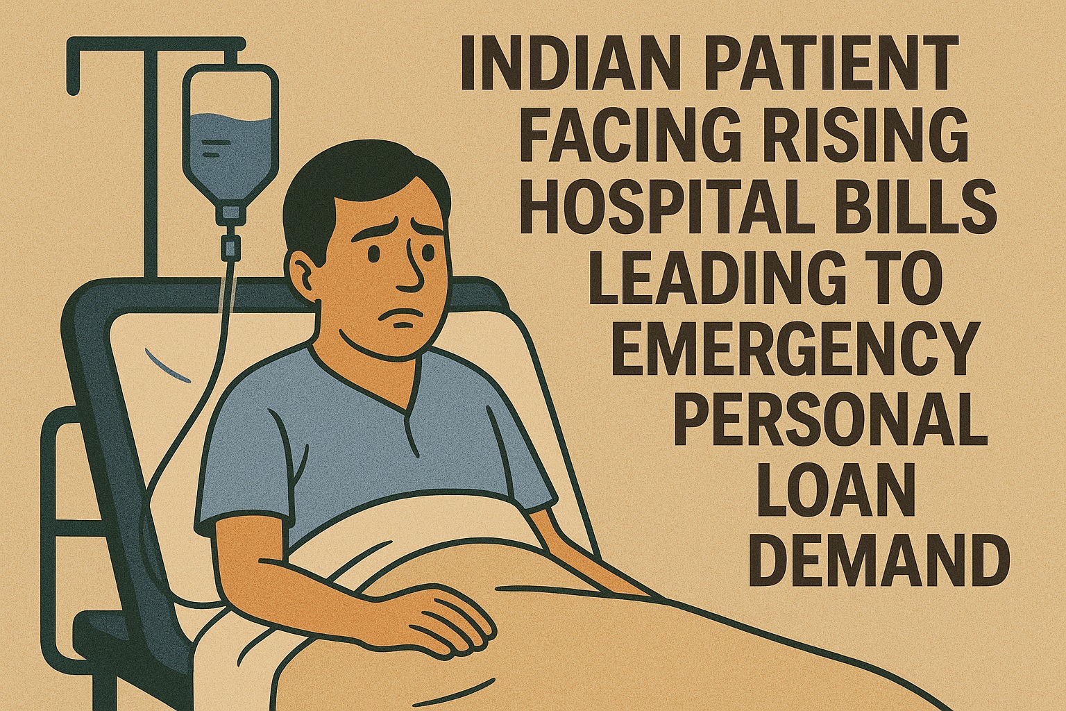 Indian patient facing rising hospital bills leading to emergency personal loan demand.