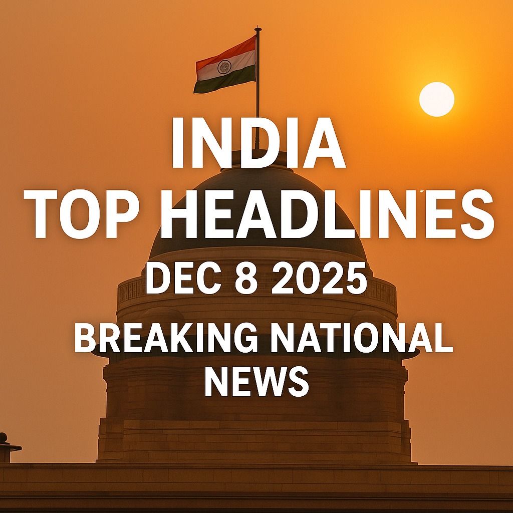 India Top Headlines Dec 8 2025 — breaking national news