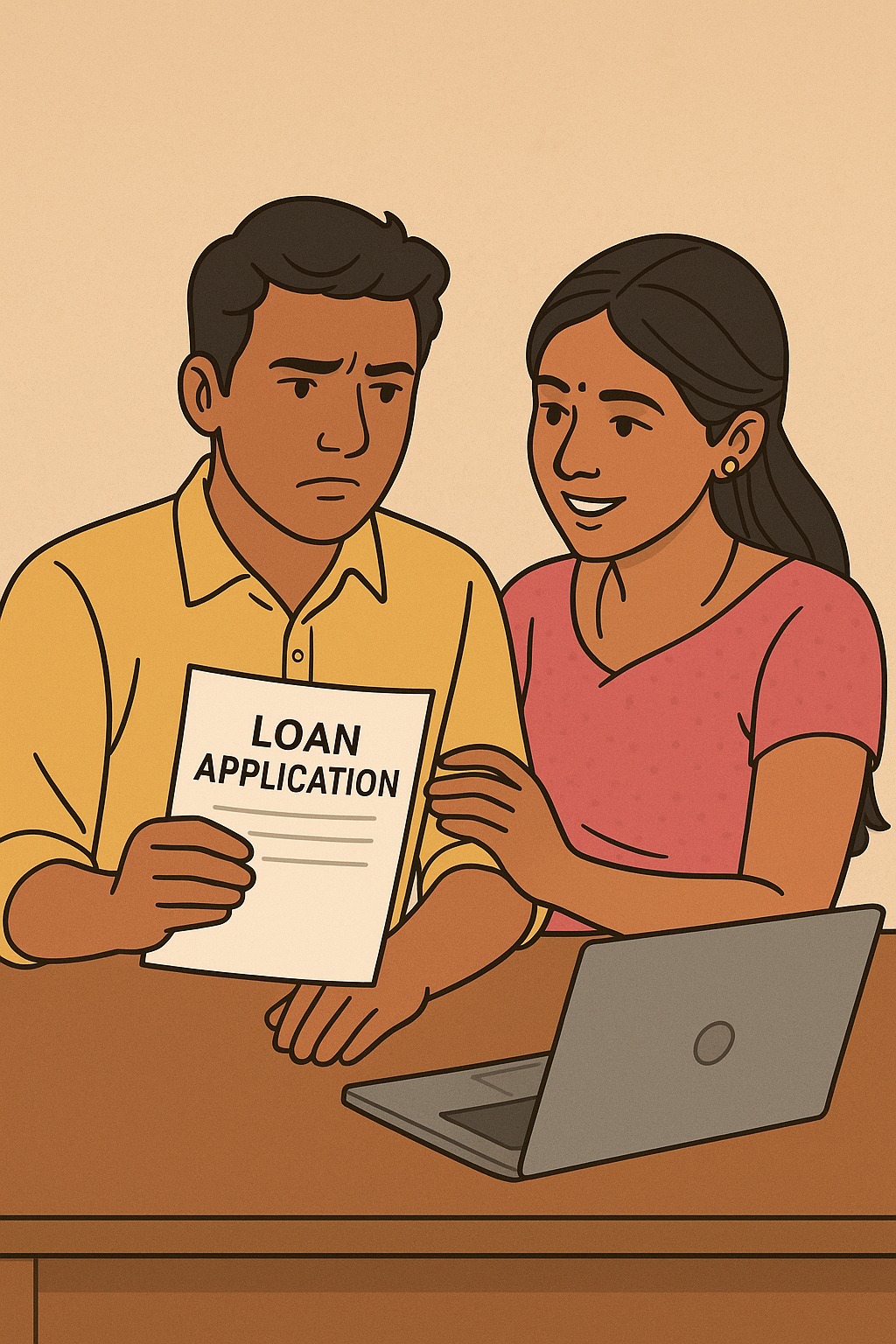 Indian borrower adding a co-borrower to improve personal loan approval chances.
