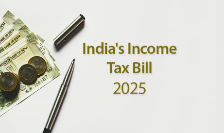 Indian tax and finance guide showing income tax, GST, corporate tax, financial planning, and Vizzve Financial branding