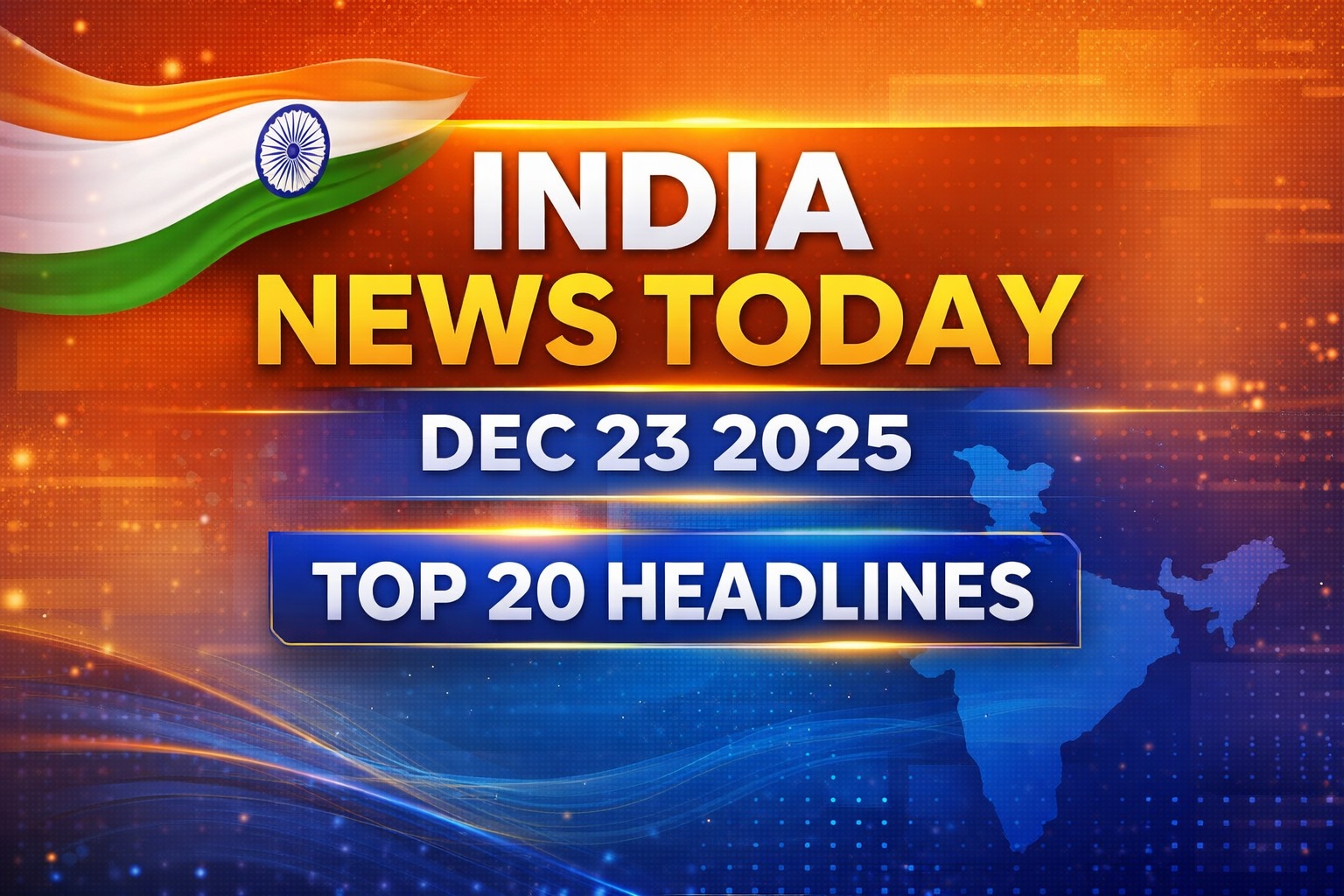 India News Today Dec 23 2025 — top 20 headlines