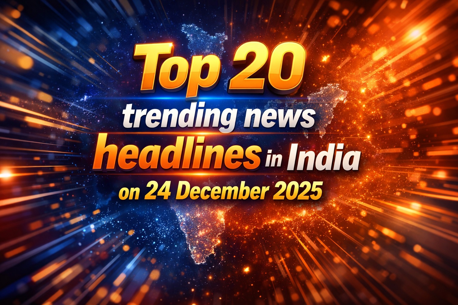 Top 20 trending news headlines in India on 24 December 2025