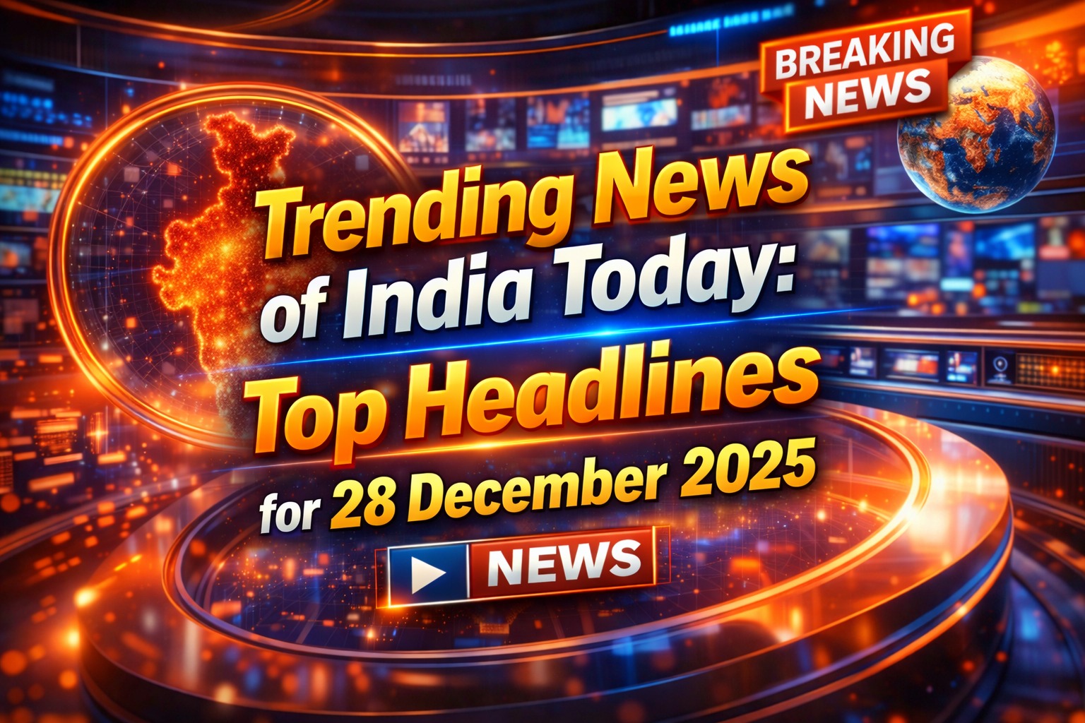 India news today 28 December 2025 with top trending headlines and financial updates