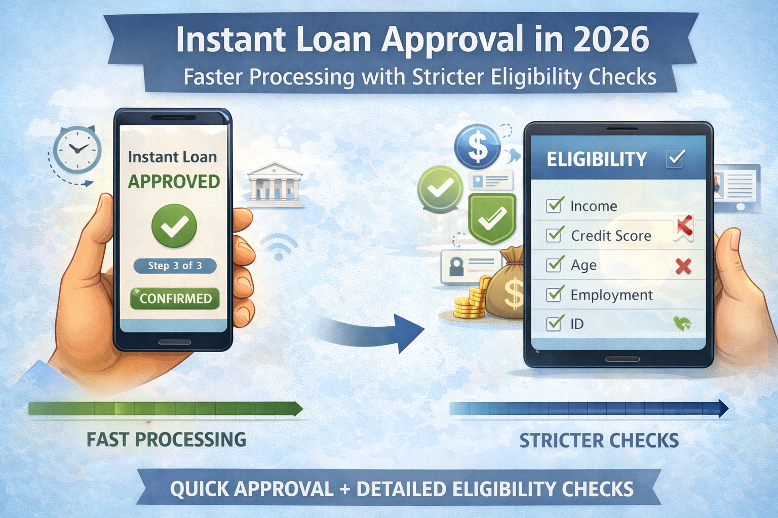 Instant loan approval in 2026 showing faster processing with stricter eligibility checks