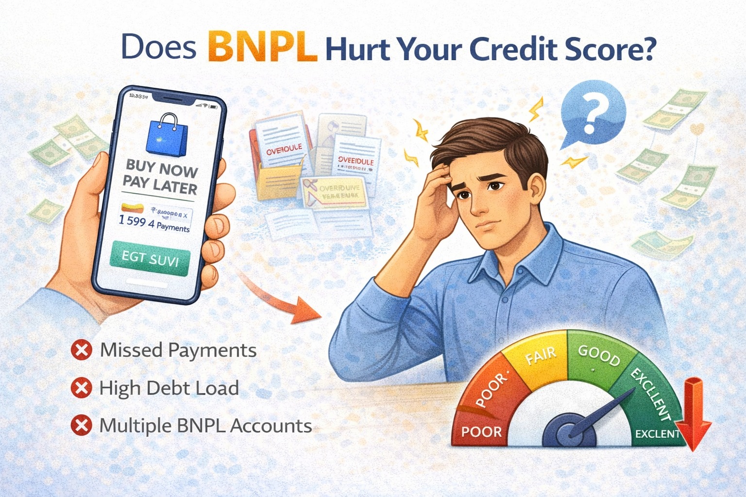 Missed BNPL payment leading to credit score drop