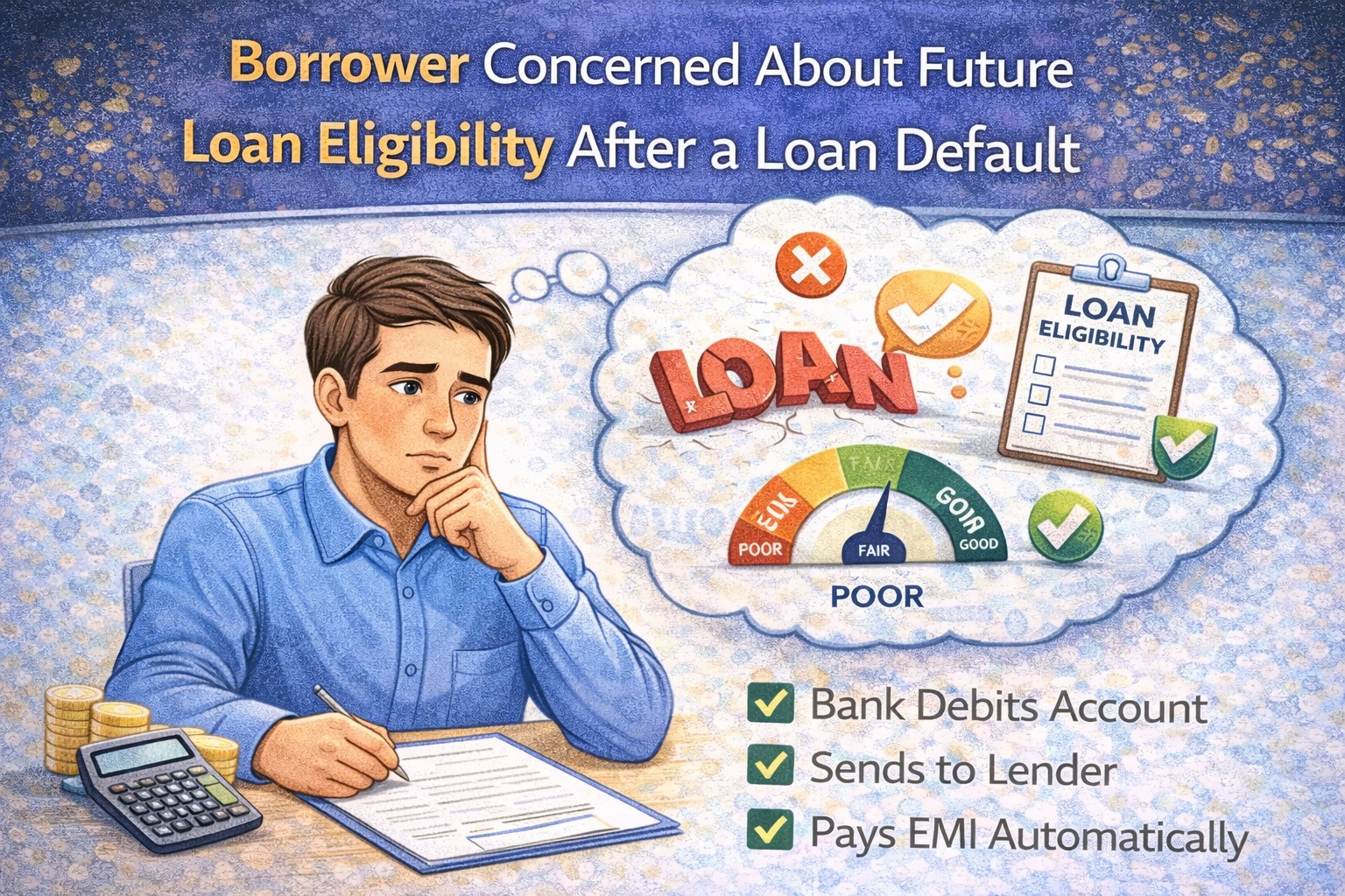 Borrower concerned about future loan eligibility after a loan default