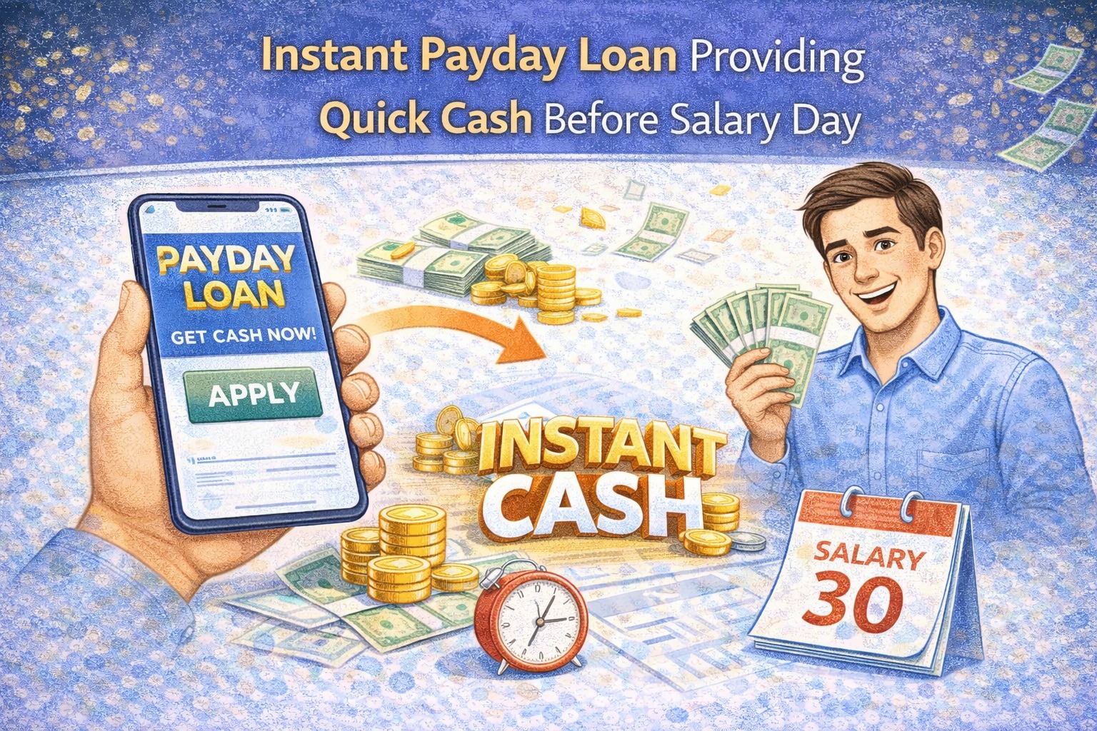 Instant payday loan providing quick cash before salary day