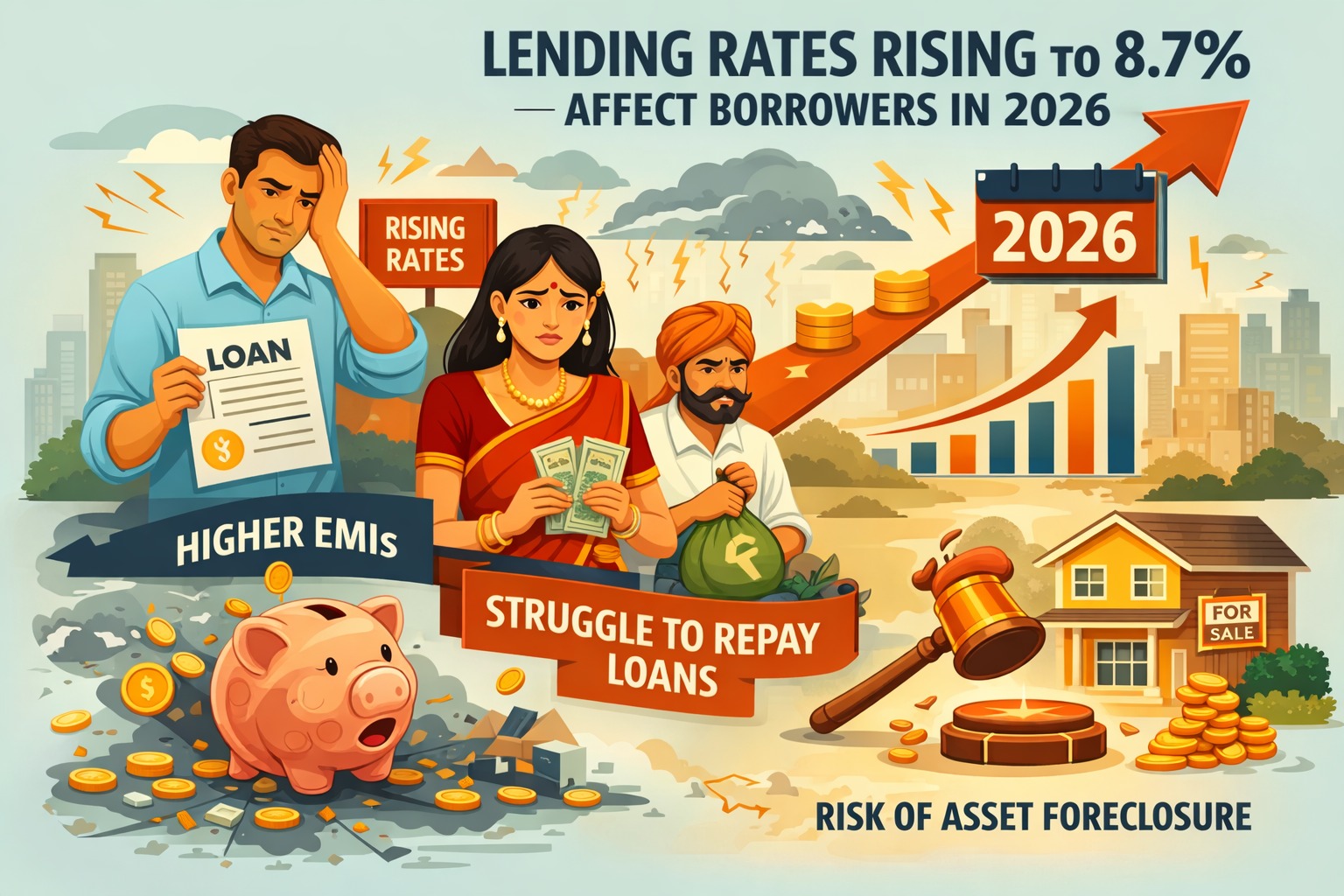 Lending rates rising to 8.7 percent affecting borrowers in 2026
