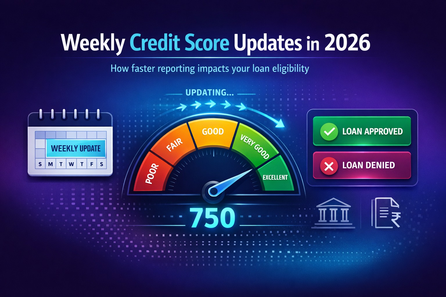 Weekly credit score updates affecting loan eligibility in 2026