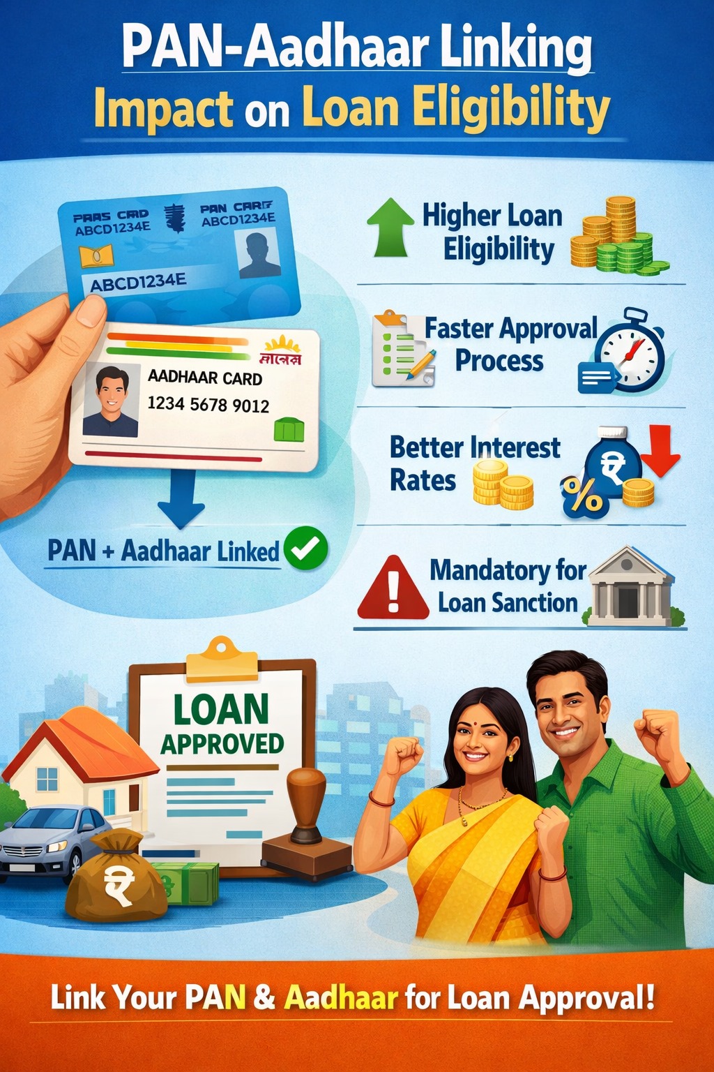 PAN Aadhaar linking impact on loan eligibility