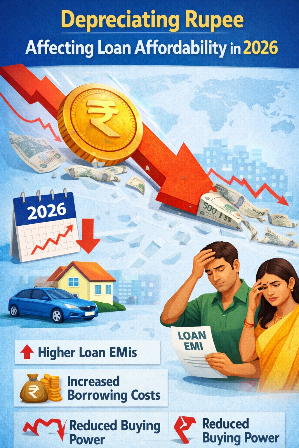 Depreciating rupee affecting loan affordability in 2026