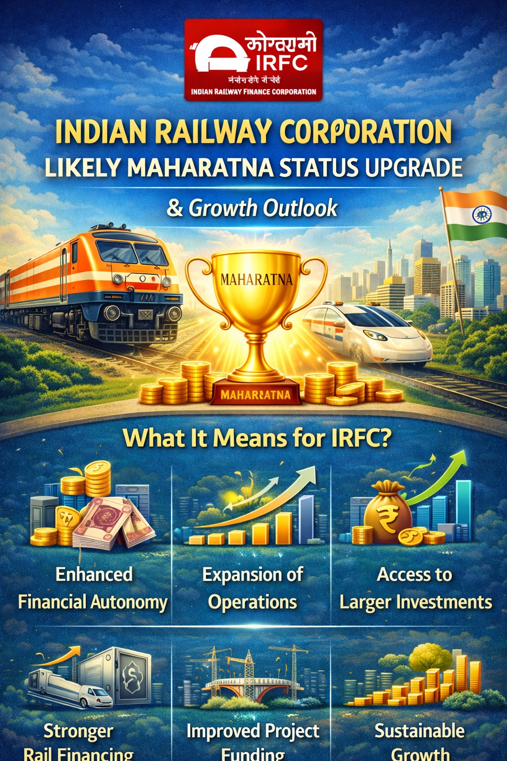 Indian Railway Finance Corporation likely Maharatna status upgrade and growth outlook