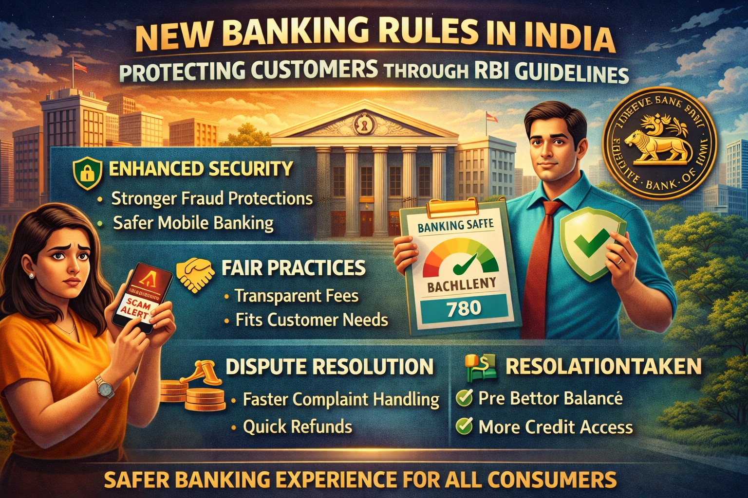 New banking rules in India protecting customers through RBI guidelines