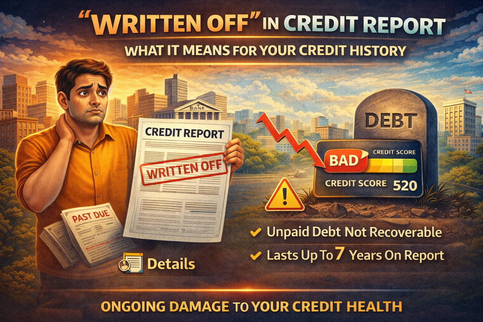 What written-off means in a credit report and its impact on credit score