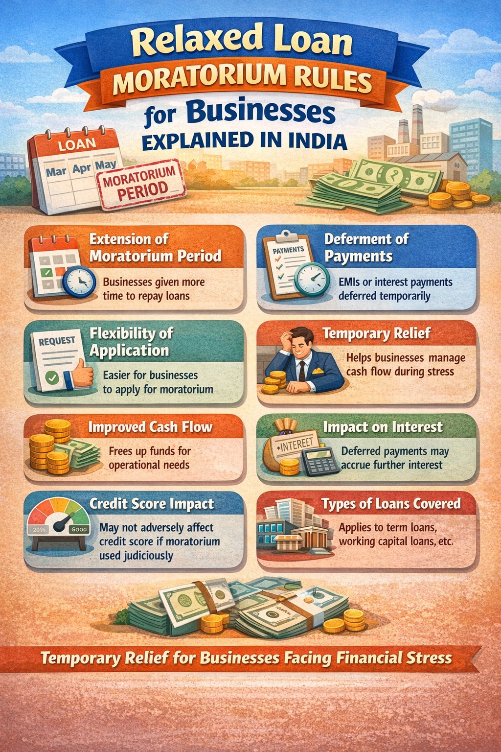 Relaxed loan moratorium rules for businesses explained in India