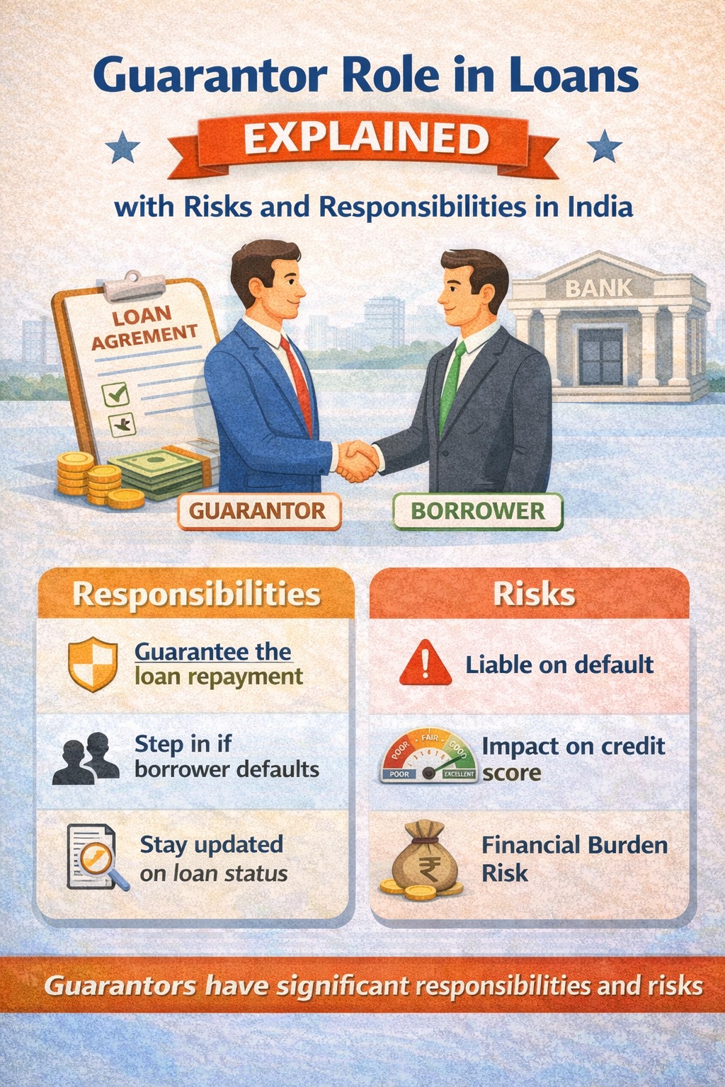 Guarantor role in loans explained with risks and responsibilities in India