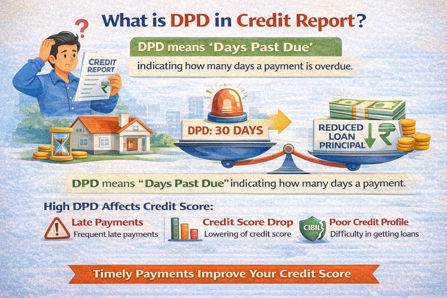 What is DPD in credit report and how it affects credit score in India