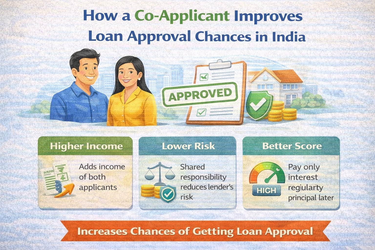 How a co applicant improves loan approval chances in India