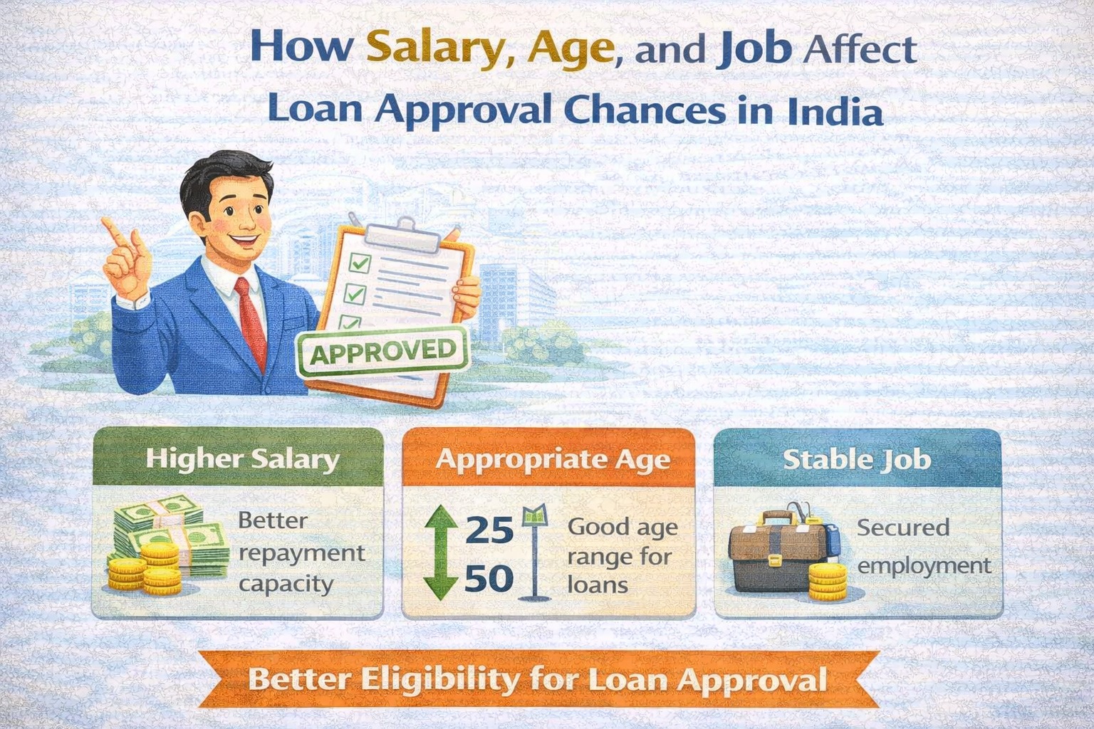 How salary age and job affect loan approval chances in India