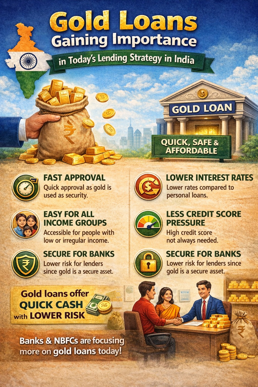 Gold loans gaining importance in today’s lending strategy in India