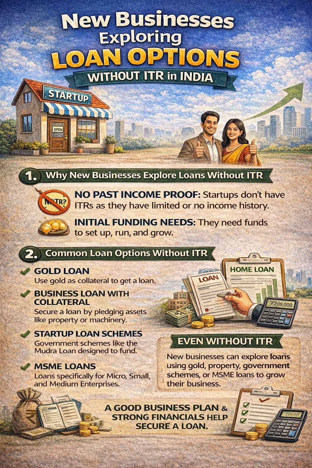 New businesses exploring loan options without ITR in India