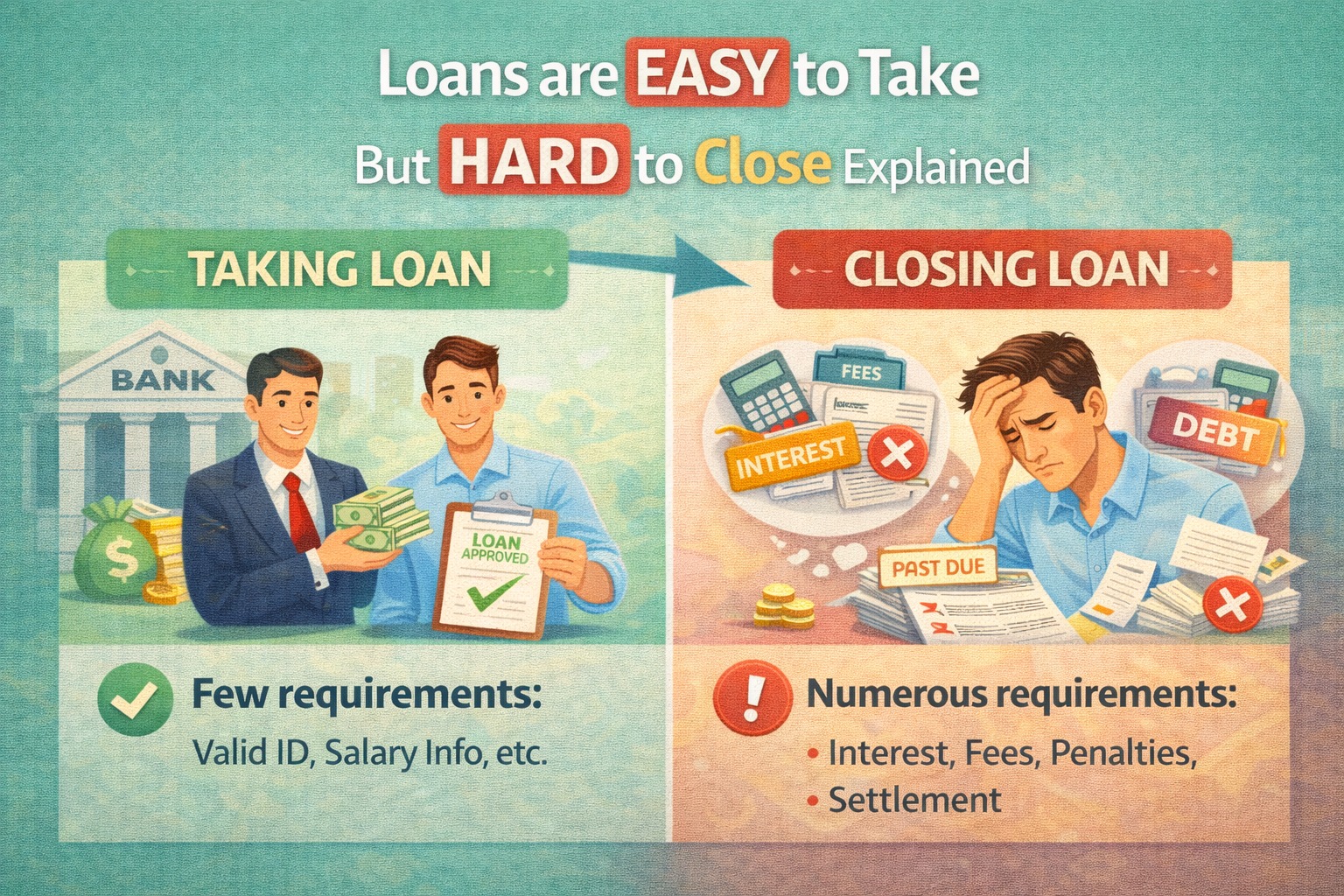 Loans are easy to take but hard to close explained