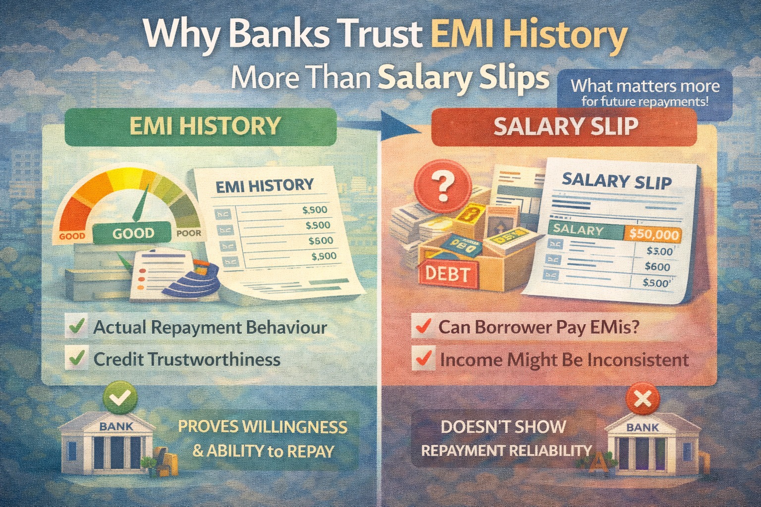 Why banks trust EMI history more than salary slips