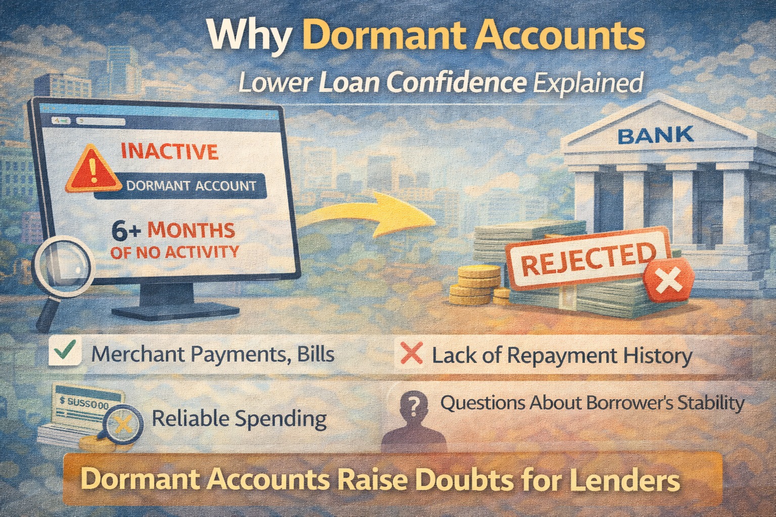 Why dormant accounts lower loan confidence explained