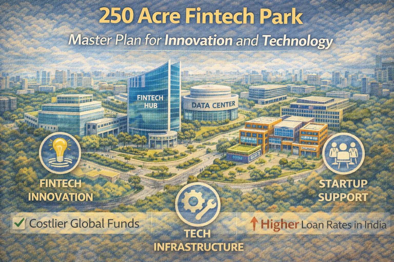 250 acre fintech park master plan for innovation and technology