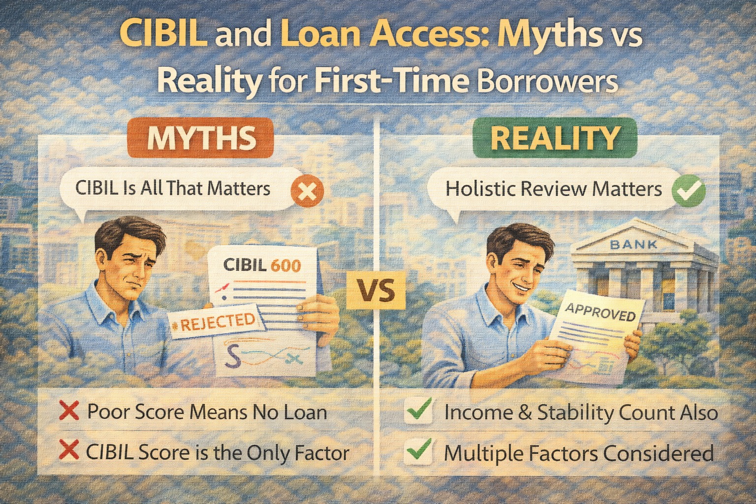 CIBIL score concept explained for first-time borrowers in India