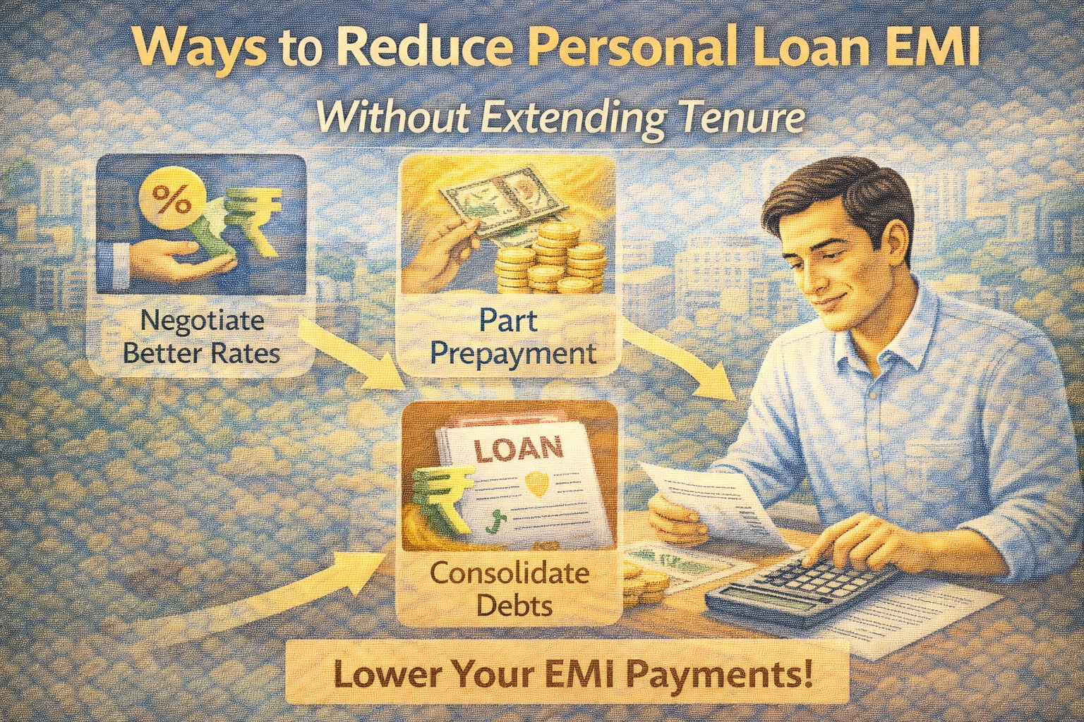Ways to reduce personal loan EMI without extending tenure