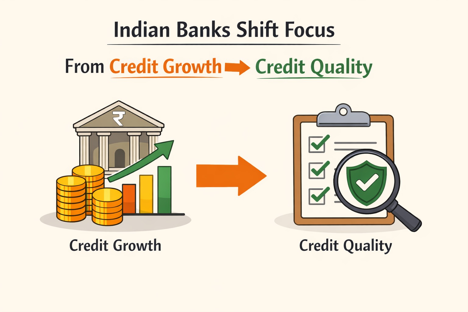 Indian banks shifting focus from credit growth to credit quality