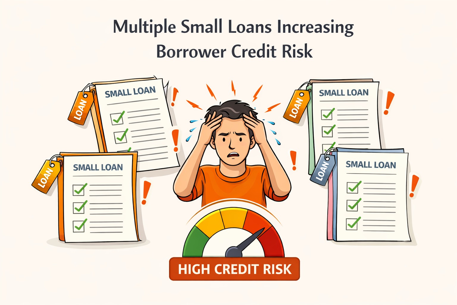 Multiple small loans increasing borrower credit risk