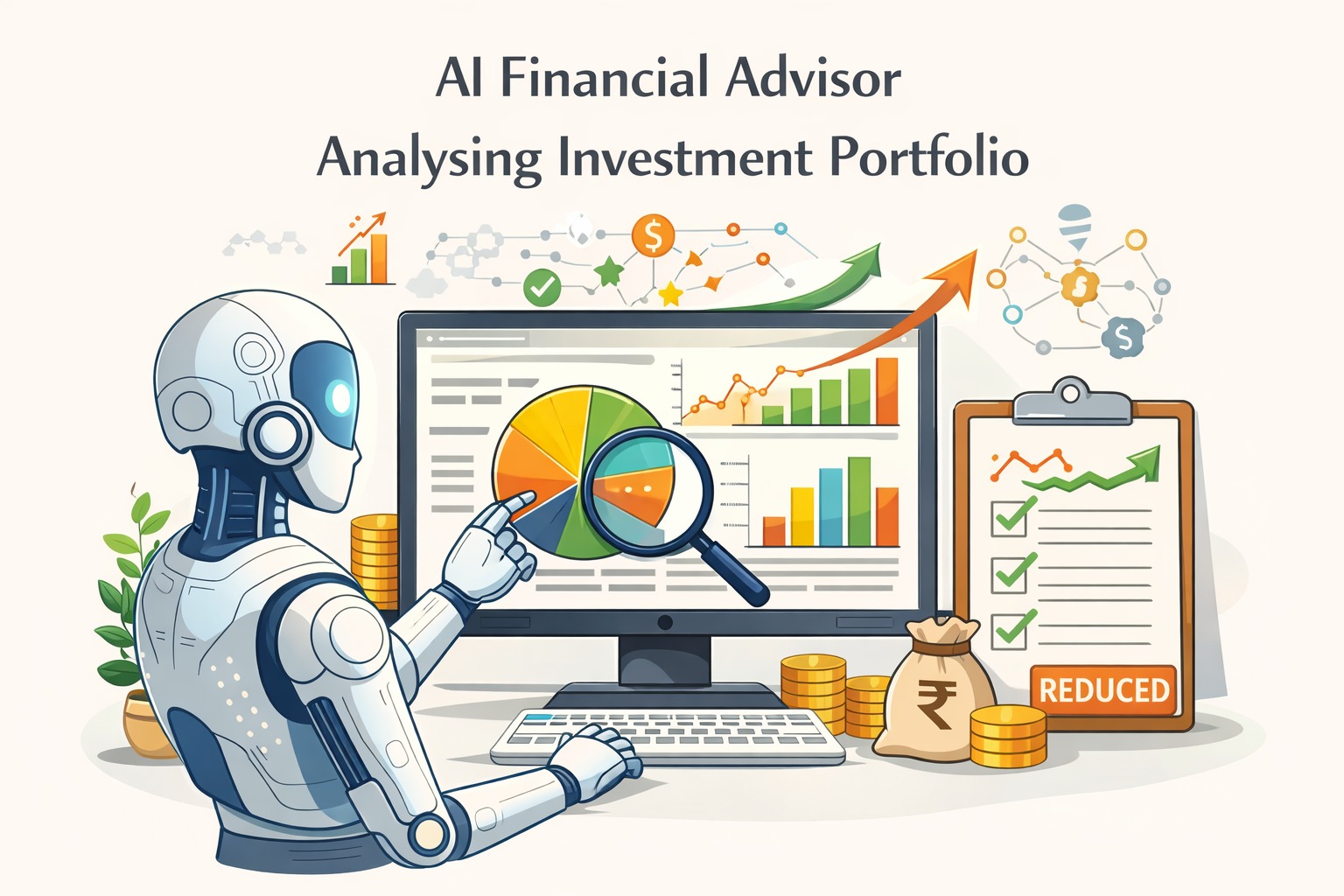 AI financial advisor analysing investment portfolio