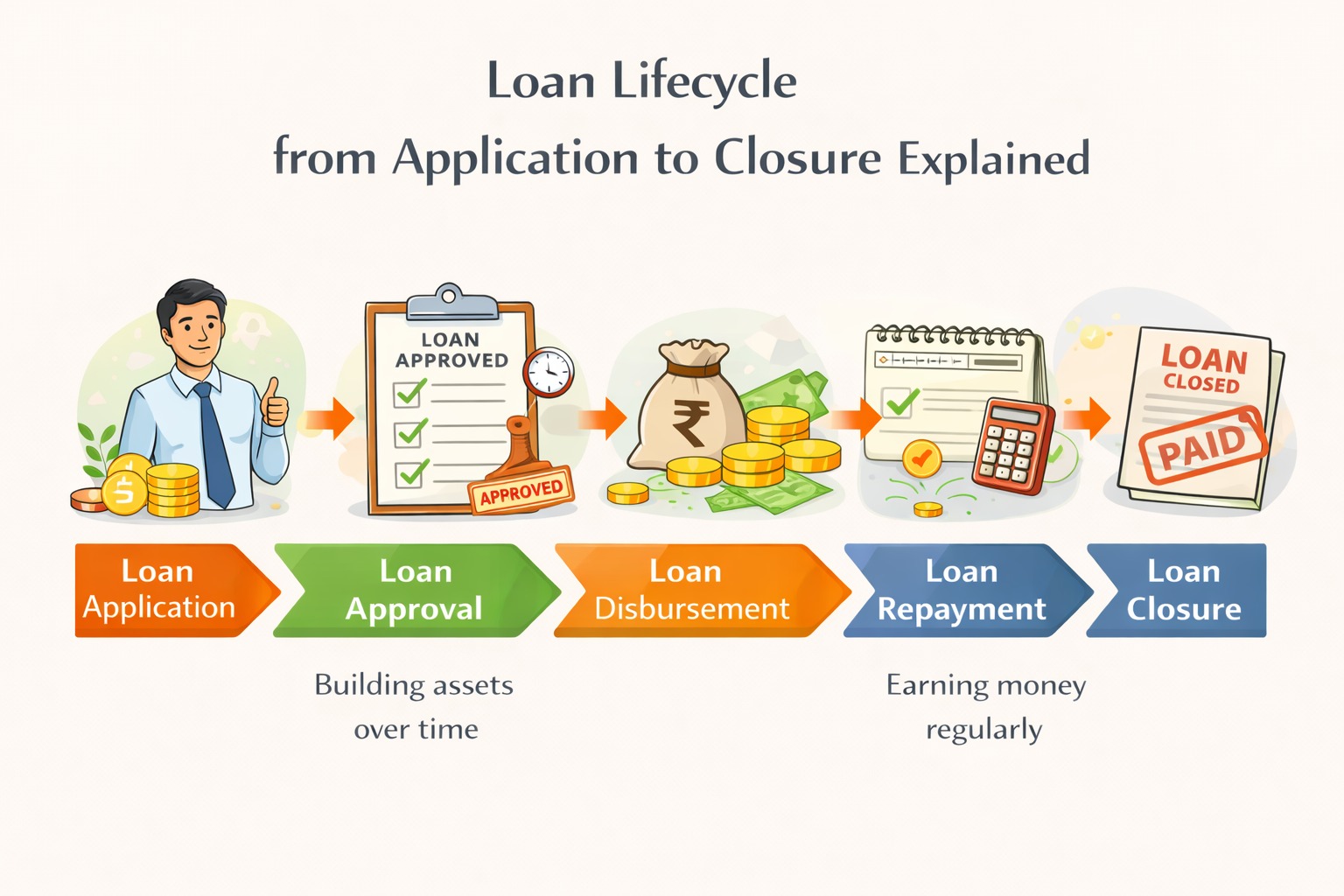 Loan lifecycle from application to closure explained