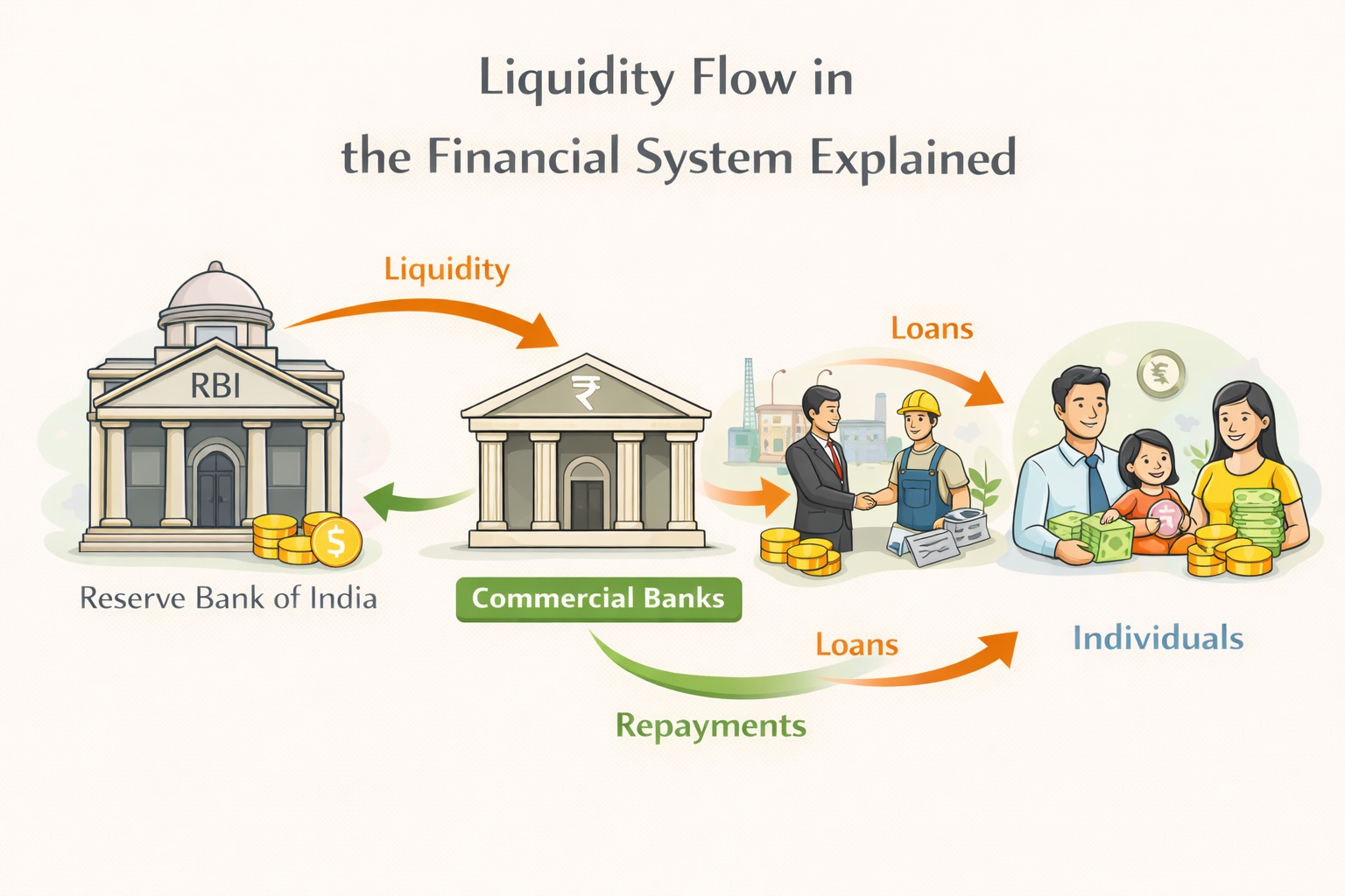 Liquidity flow in the financial system explained