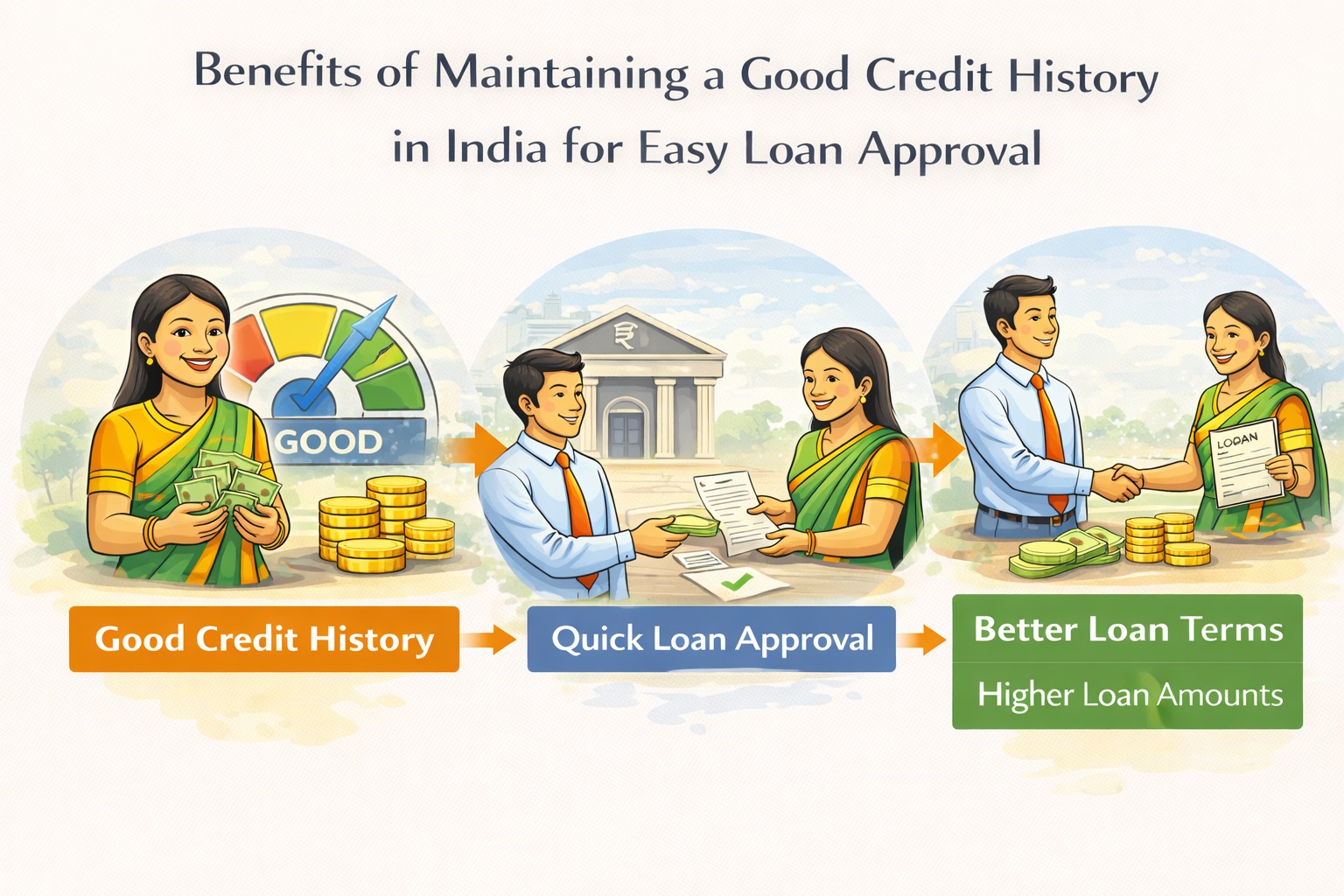 Benefits of maintaining a good credit history in India for easy loan approval