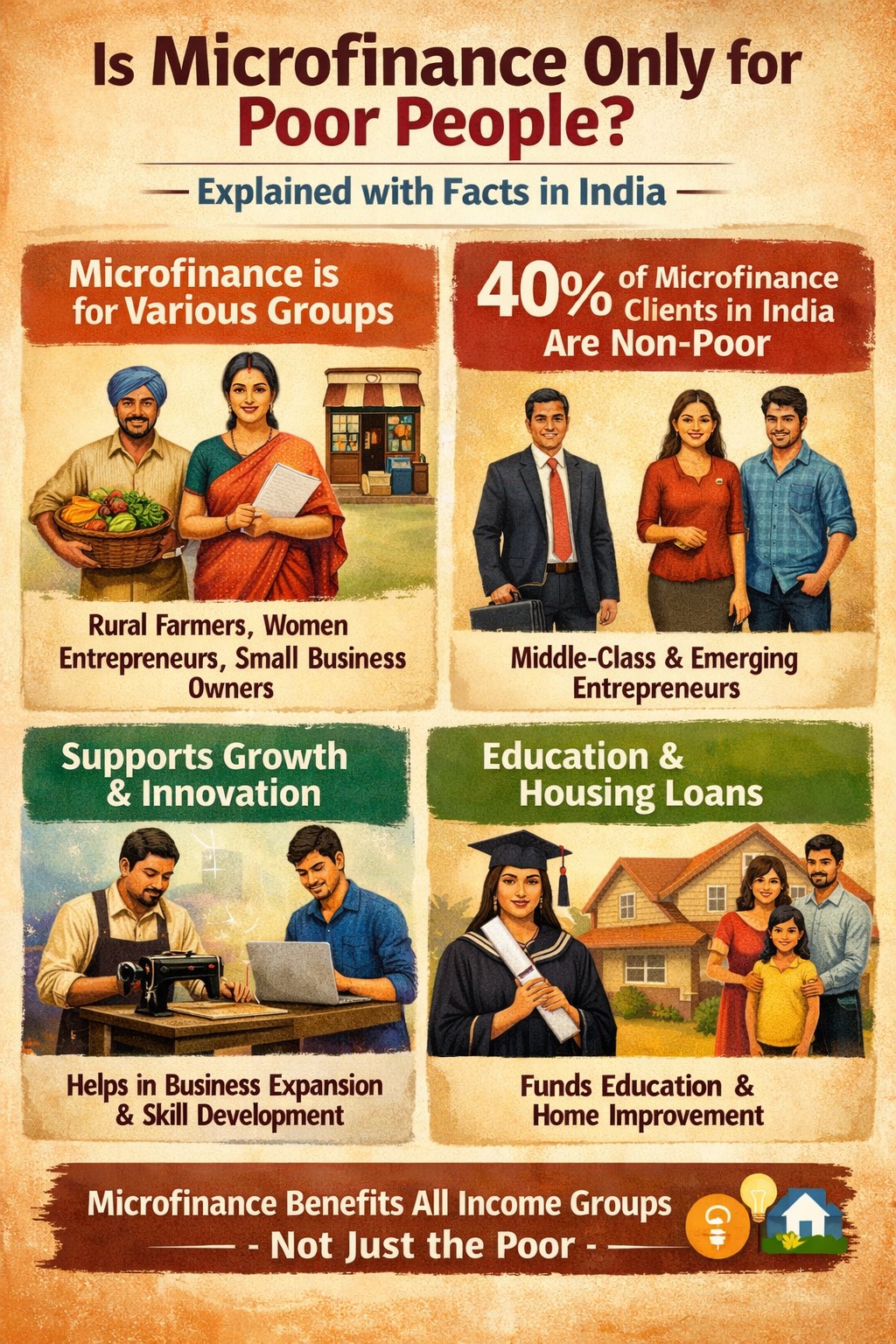 Is microfinance only for poor people explained with facts in India