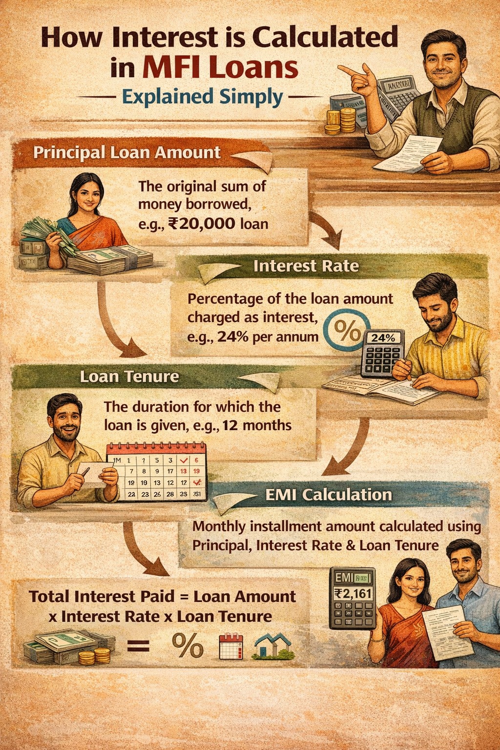 How interest is calculated in MFI loans explained simply