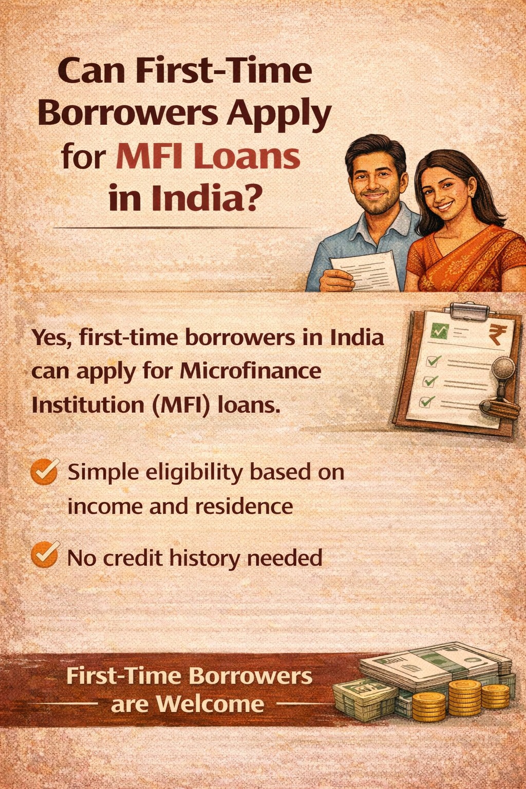 Can first-time borrowers apply for MFI loans in India explained simply