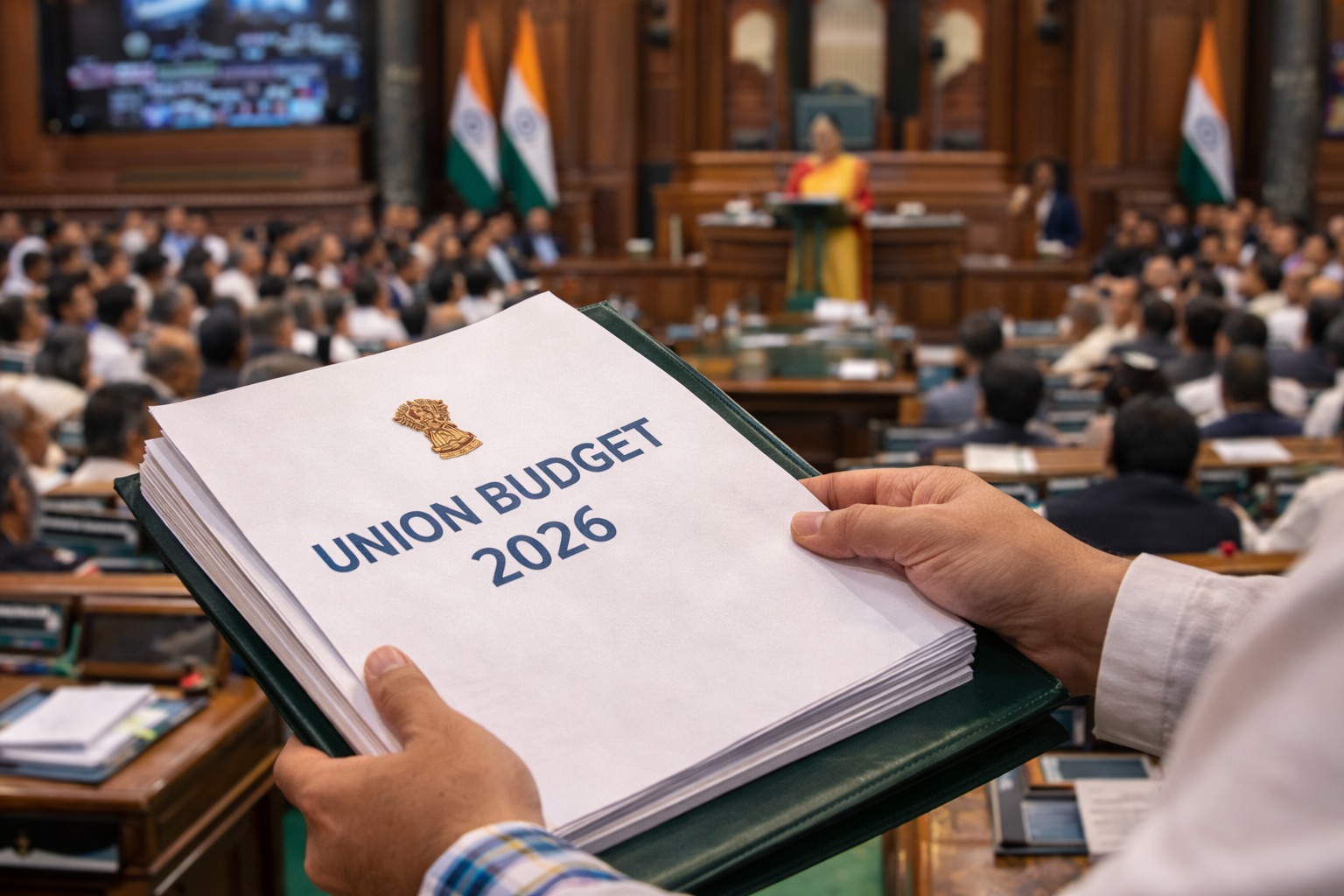 Union Budget 2026 documents presented in Indian Parliament