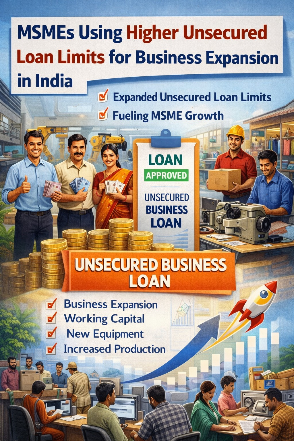 MSMEs using higher unsecured loan limits for business expansion in India