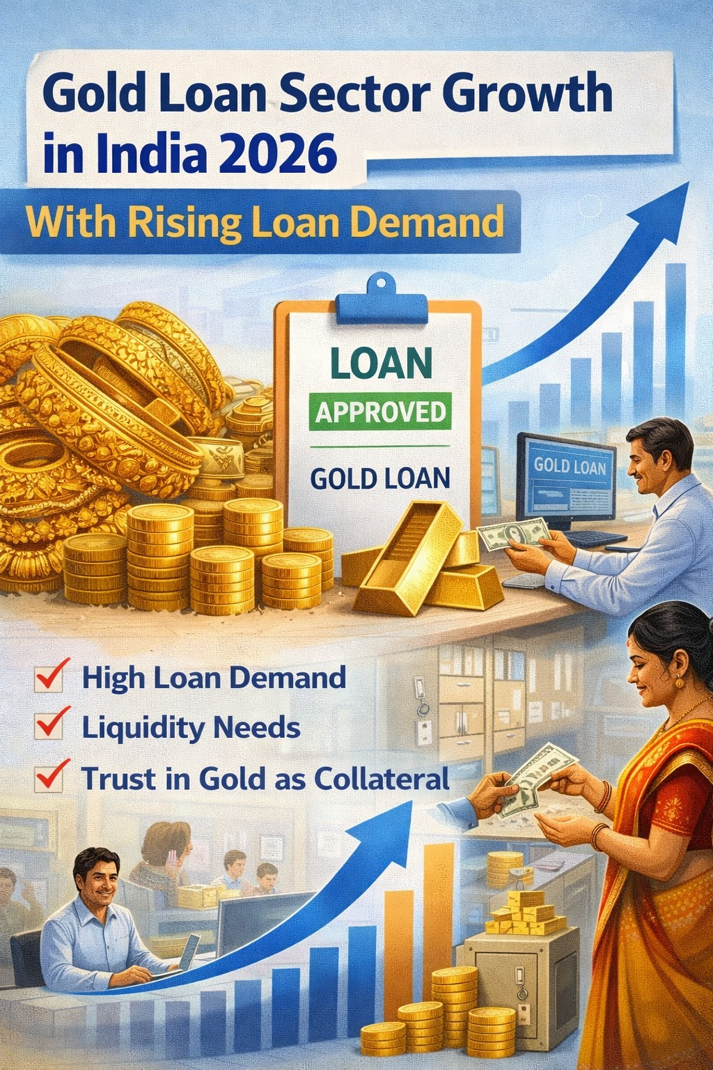 Gold loan sector growth in India 2026 with rising loan demand