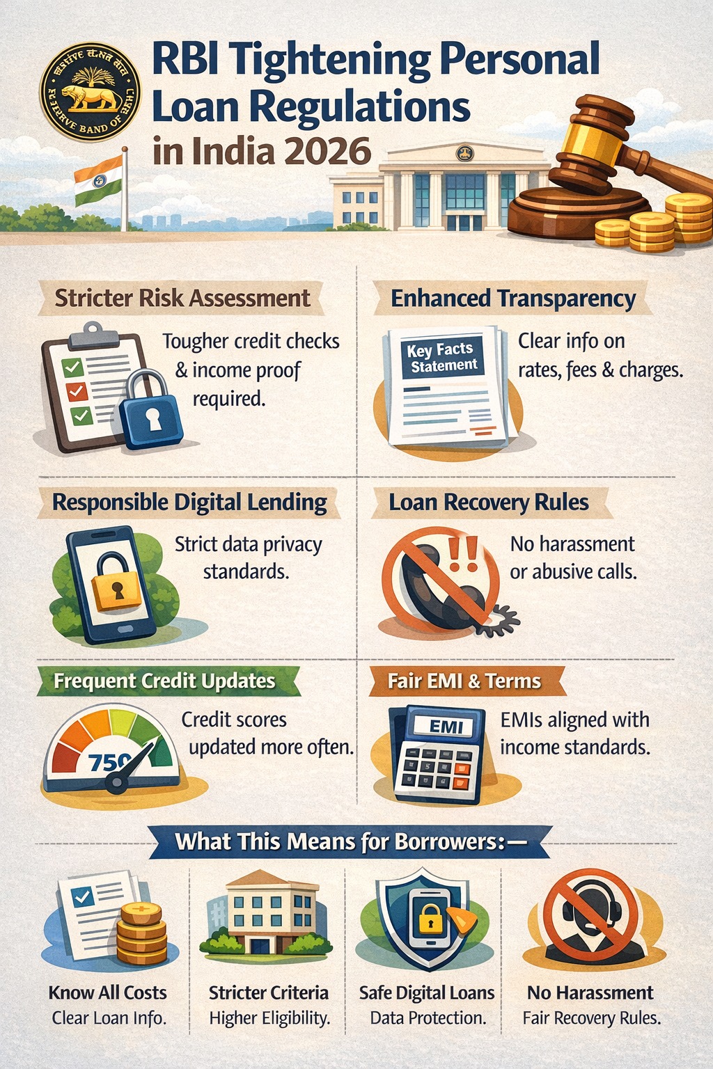 RBI tightening personal loan regulations in India 2026