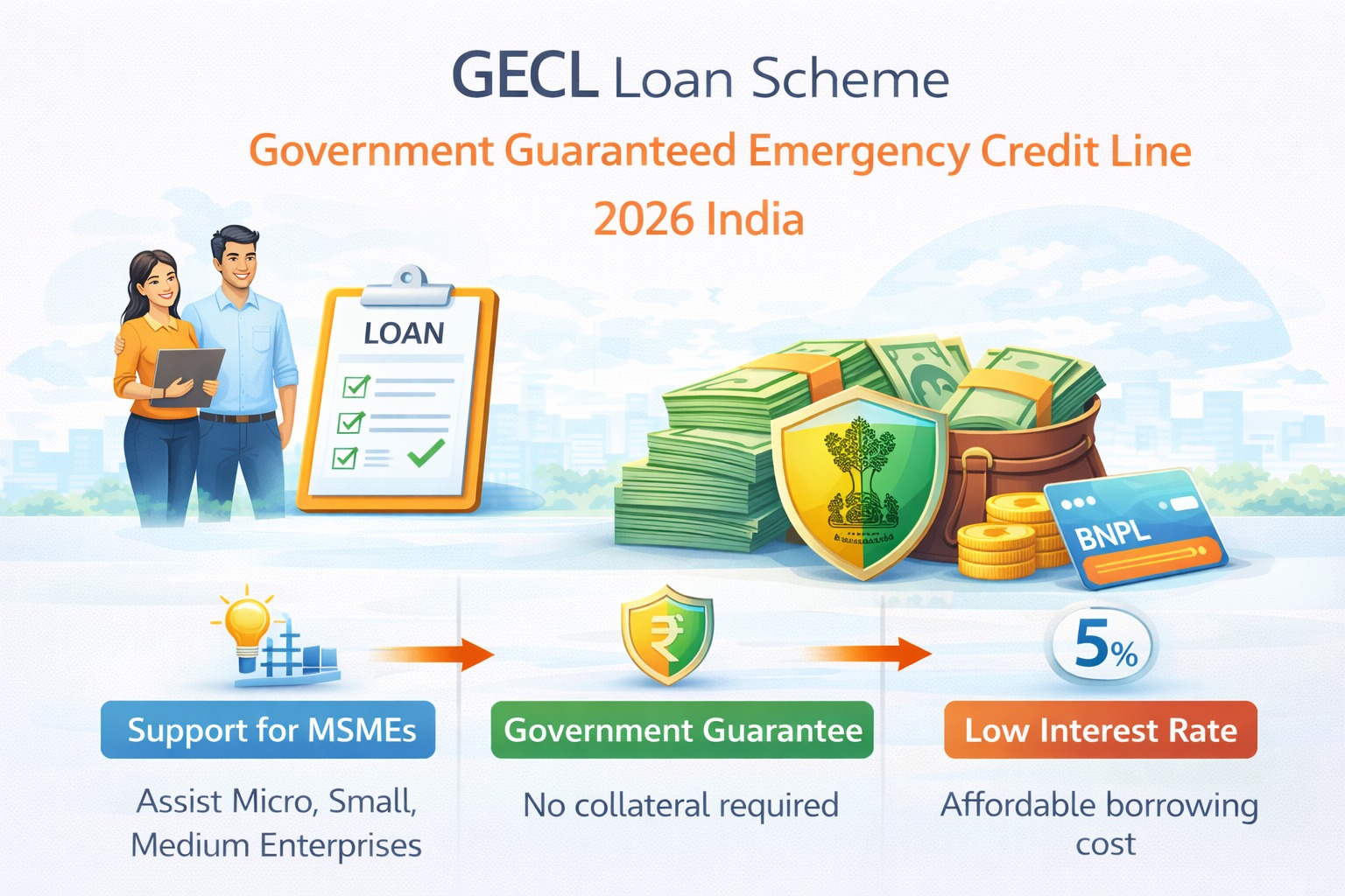 GECL loan scheme government guaranteed emergency credit line 2026 India