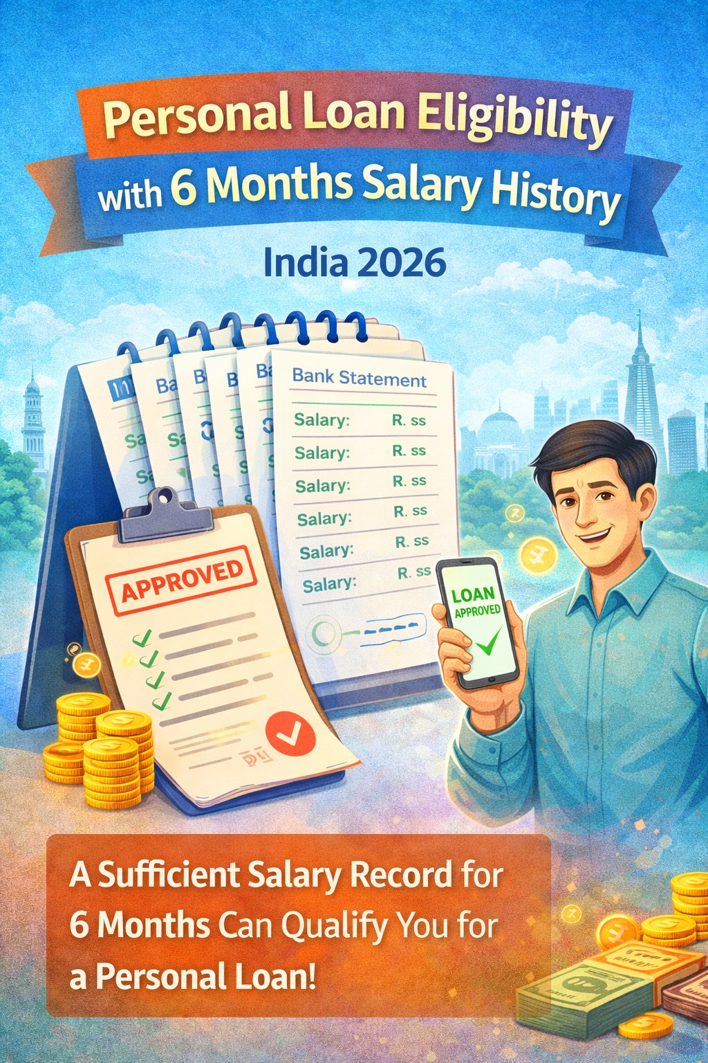 Personal loan eligibility with 6 months salary history India 2026
