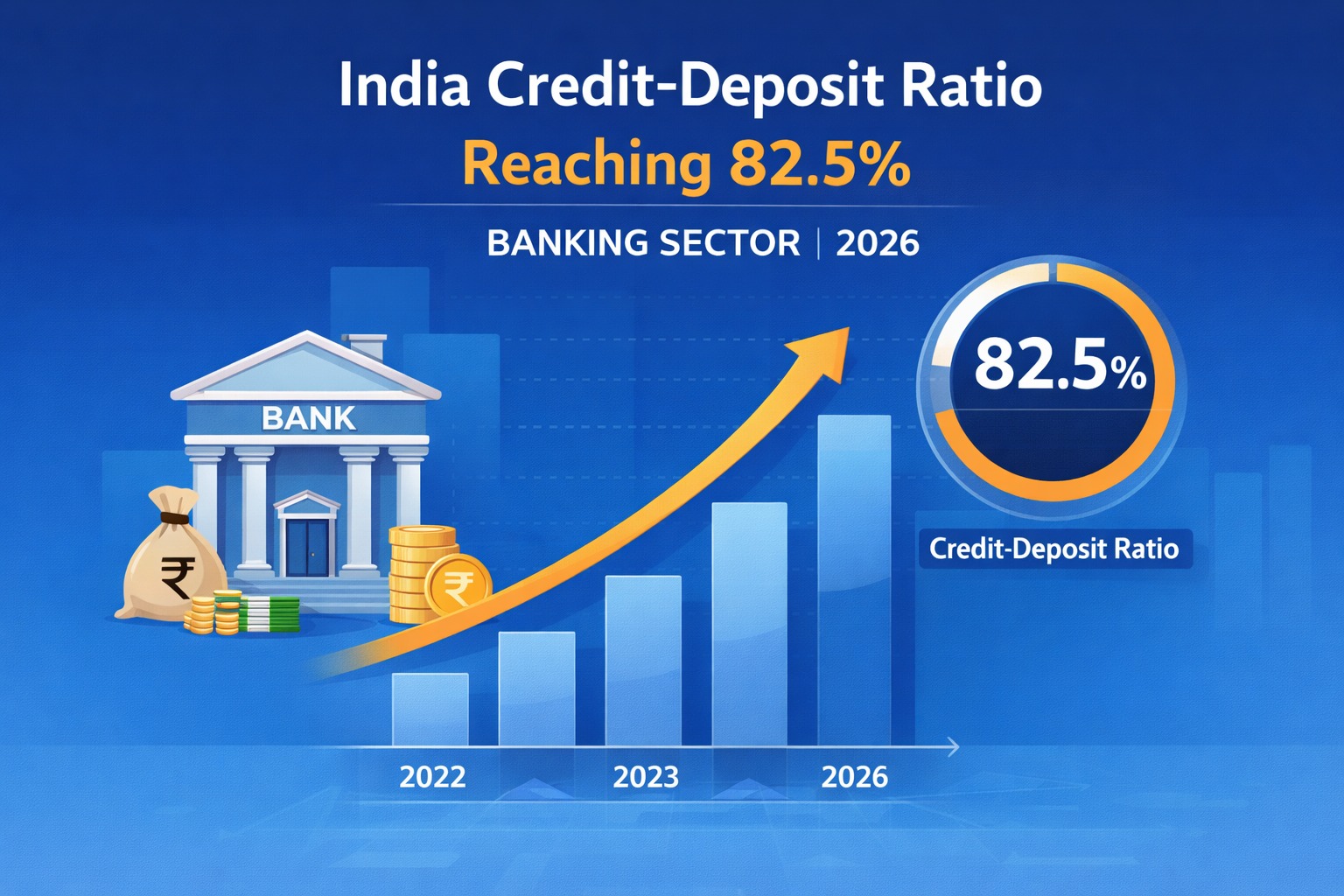 India credit deposit ratio reaching 82.5 percent banking sector chart 2026