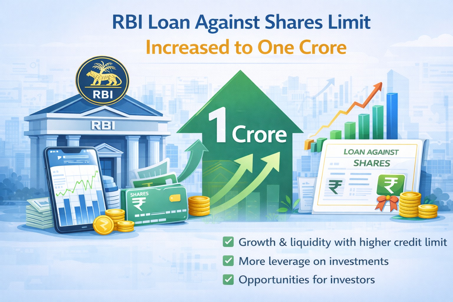 RBI loan against shares limit increased to one crore infographic