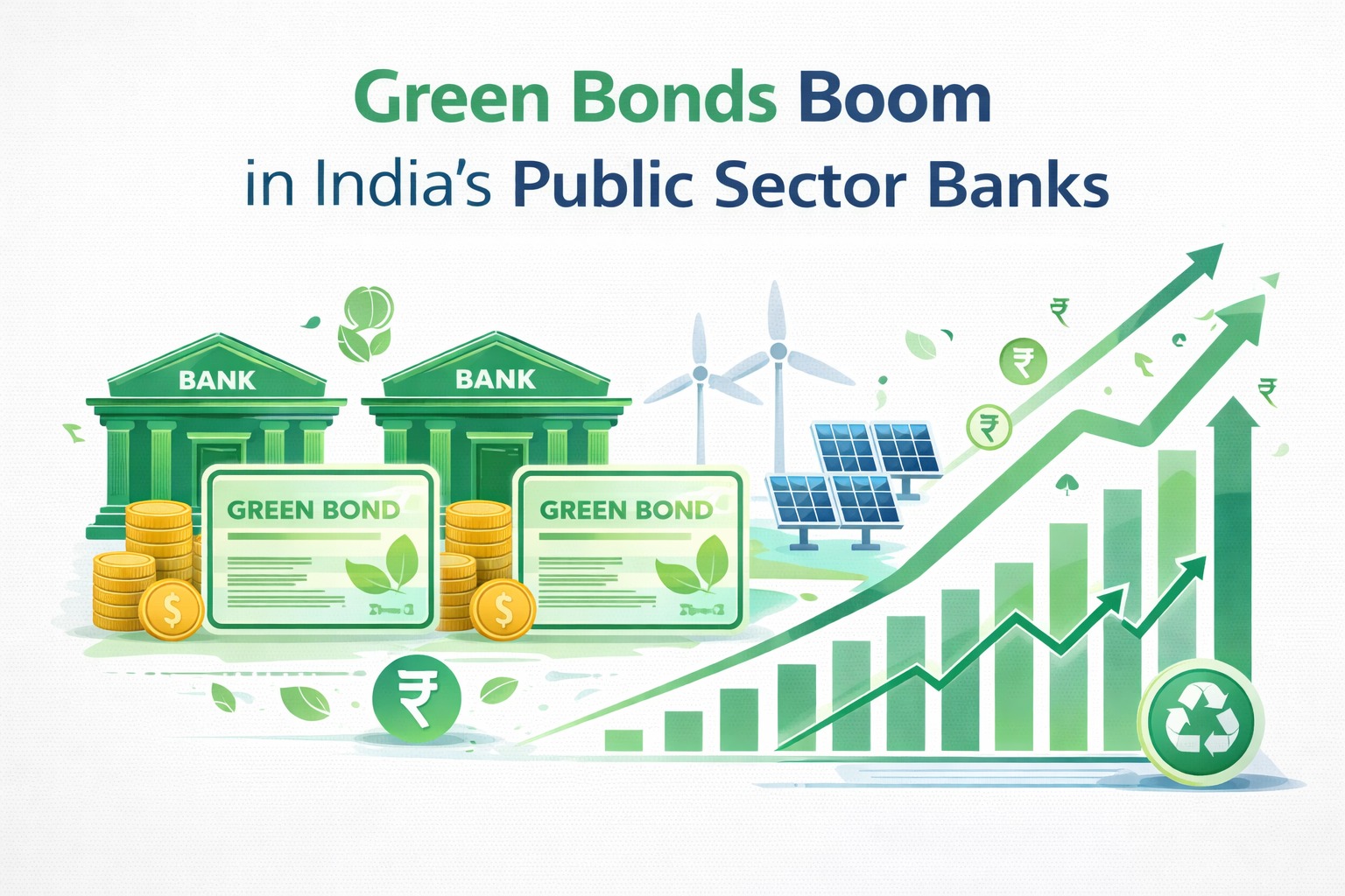 Green bonds boom public sector banks sustainable financing infographic